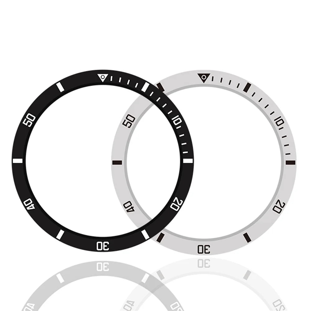 Style A For Garmin Fenix 8 MIP Solar 47mm Watch Bezel Aluminum Alloy Protective Ring - Silver  /  Black Markings - 4