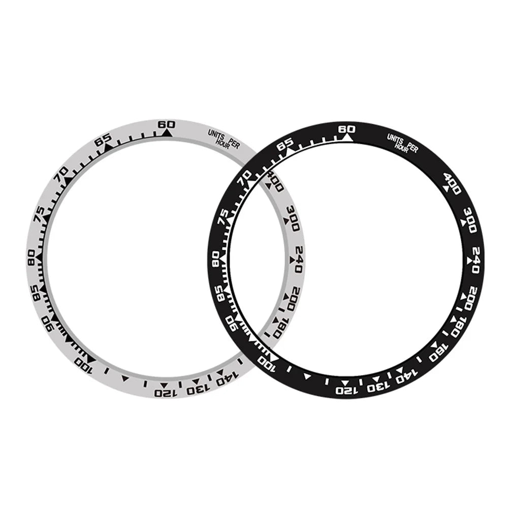 Style B For Garmin Fenix 8 AMOLED 51mm Watch Bezel Aluminum Alloy Protective Ring - Silver / Black Markings - 3