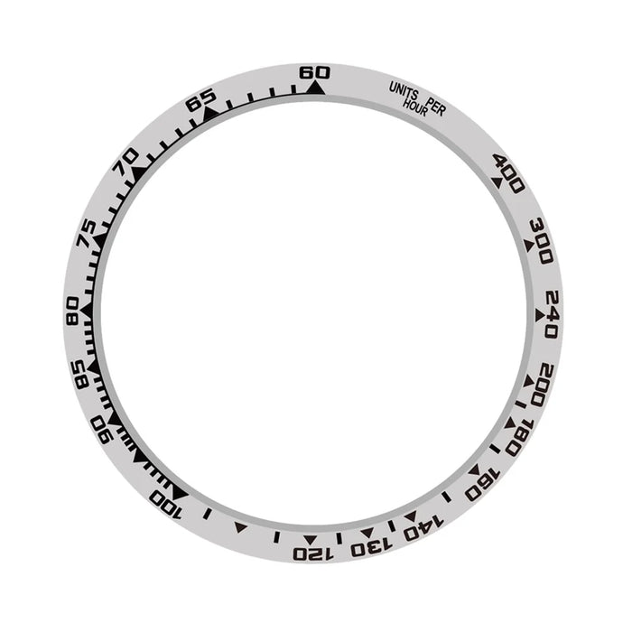 Style B For Garmin Fenix 8 AMOLED 47mm Watch Bezel Aluminum Alloy Protective Ring - Silver / Black Markings - 1