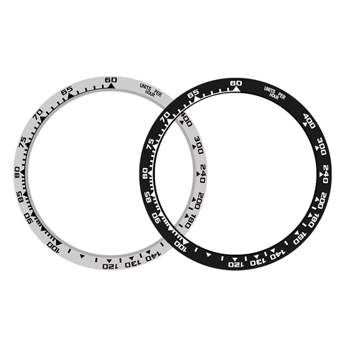 Style B For Garmin Fenix 8 AMOLED 47mm Watch Bezel Aluminum Alloy Protective Ring - Silver / Black Markings - 5
