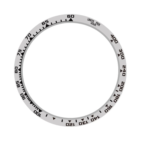 Style B For Garmin Fenix 8 AMOLED 43mm Watch Bezel Aluminum Alloy Protective Ring - Silver / Black Markings - 1