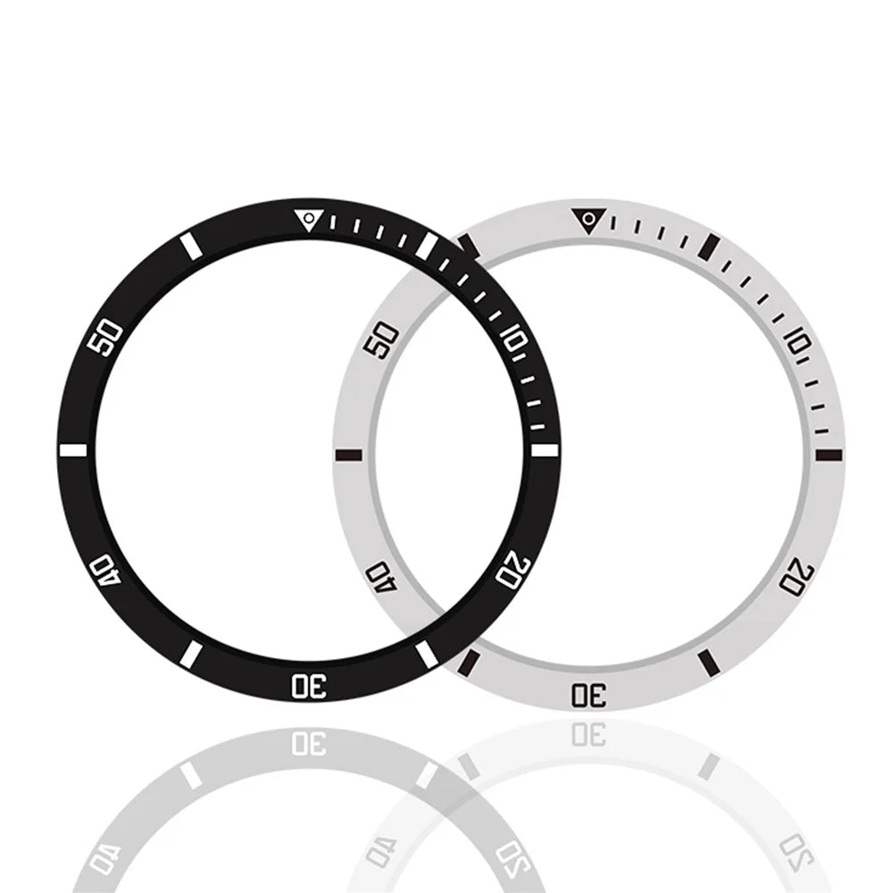 Style A For Garmin Fenix 8 AMOLED 51mm Watch Bezel Aluminum Alloy Protective Ring - Silver / Black Markings - 4
