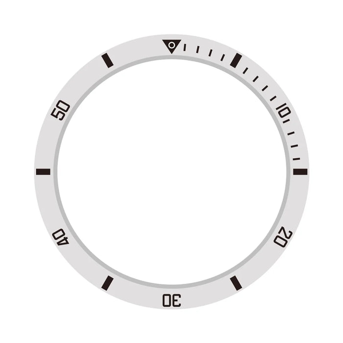 Style A For Garmin Fenix 8 AMOLED 47mm Watch Bezel Aluminum Alloy Protective Ring - Silver / Black Markings - 1