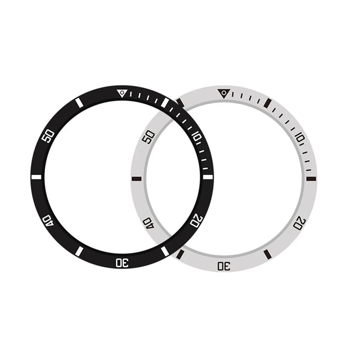 Style A For Garmin Fenix 8 AMOLED 47mm Watch Bezel Aluminum Alloy Protective Ring - Silver / Black Markings - 4