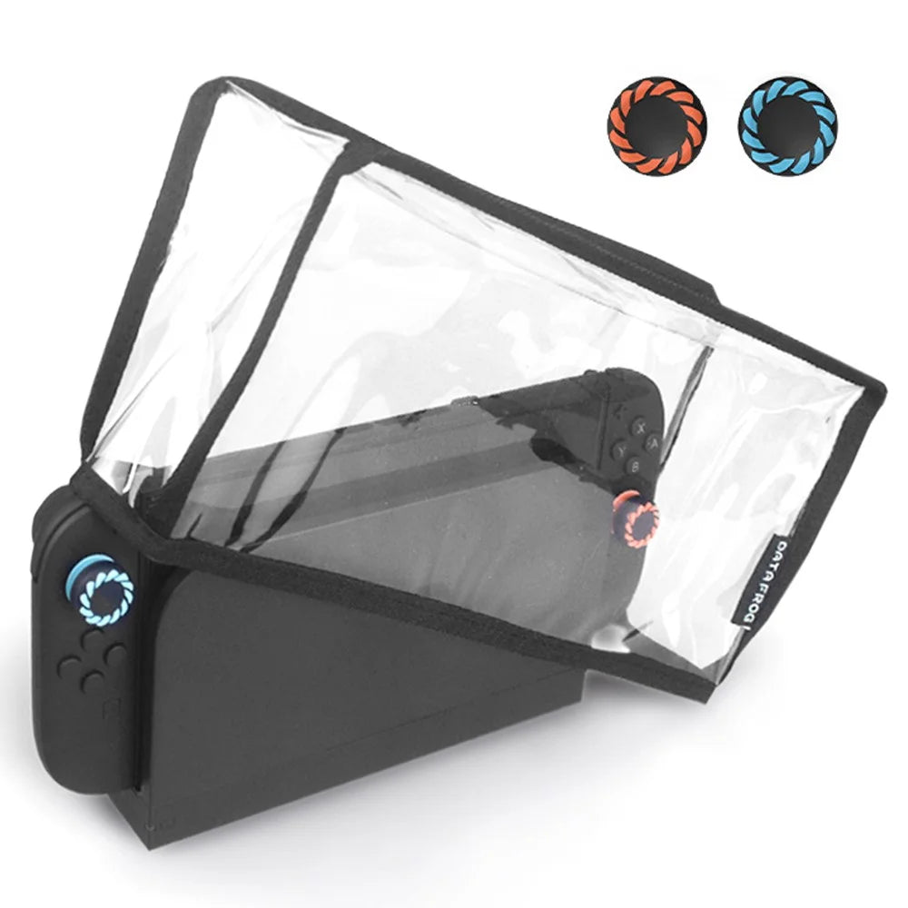 DATA FROG Dust Cover for Nintendo Switch 2 / Switch / Switch OLED Game Console Dock Protective Sleeve with 2 Joystick Caps - 1