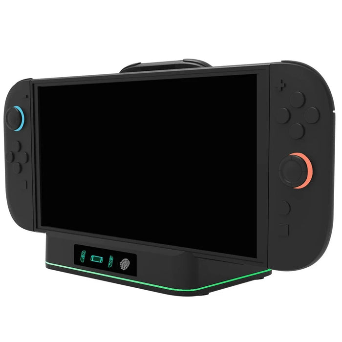 KJH KJH-NS2-029 For Nintendo Switch 2 Charging Dock Joy-Con Controllers Charging Station with RGB Light - Black - 1