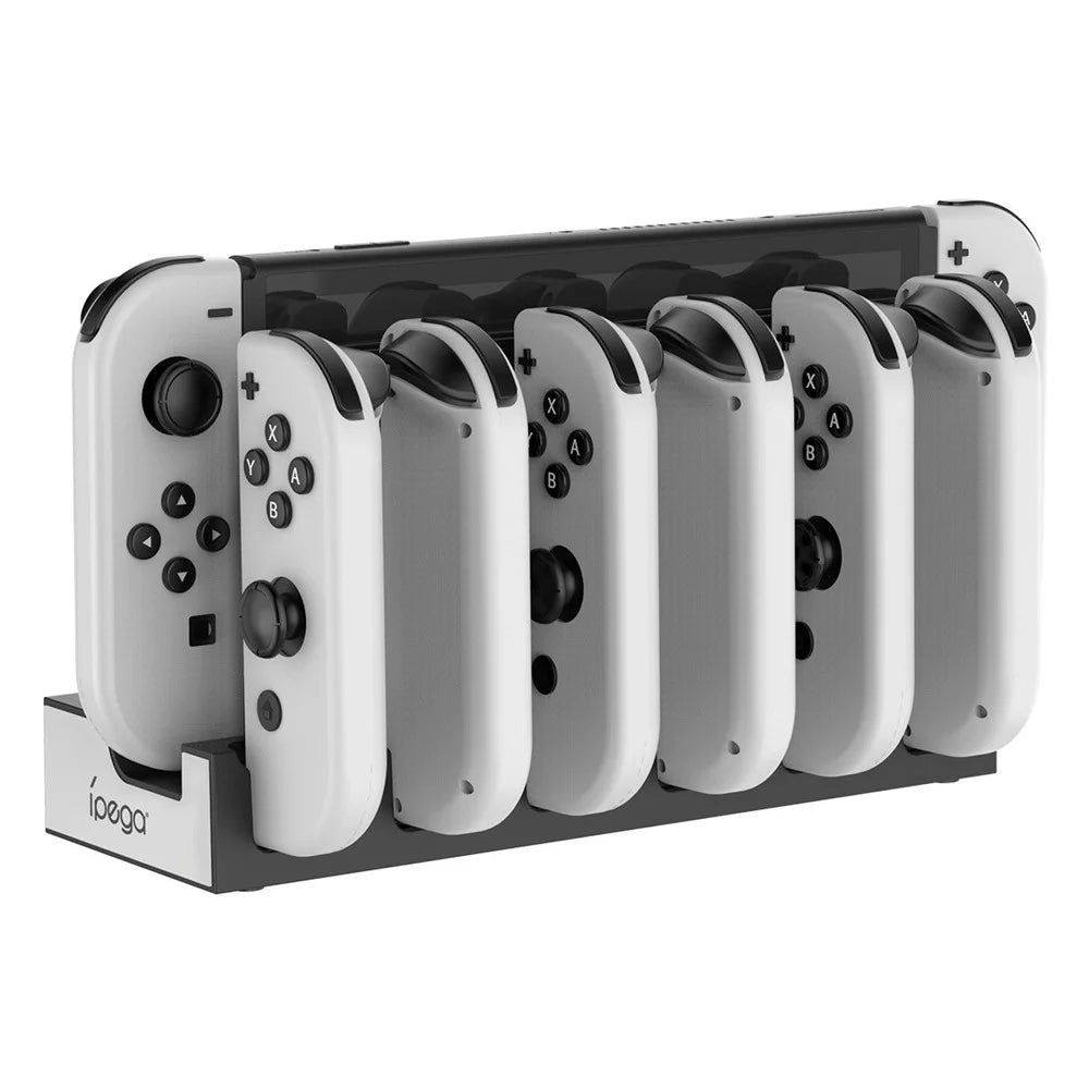 IPEGA PG-SW129 For Nintendo Switch / Switch OLED 6 in 1 Charger Dock Joy-Con Charging Station - Black  /  White - 3