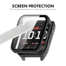 ENKAY HAT PRINCE For Garmin Venu X1 Watch Case   Rubberized Hard PC Cover with Tempered Glass - Pink - 5