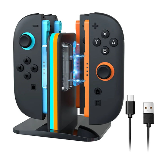 HBP-2857 For Nintendo Switch 2 Joy-Con 4 in 1 Charging Dock Controller Charger Station with LED Indicator - 1