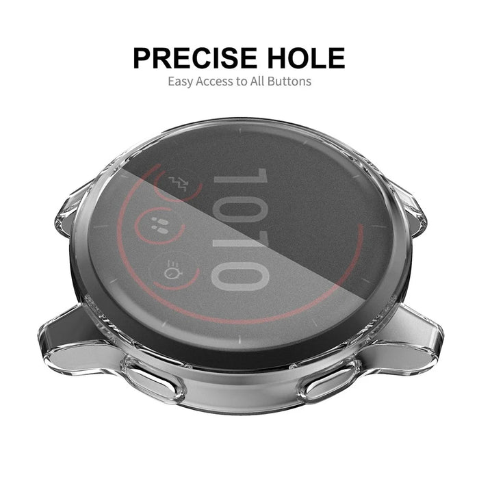 HAT PRINCE Transparent Full Coverage Soft TPU Watch Cover Case for Garmin Venu 2 45mm / Vivoactive 4 45mm - 4
