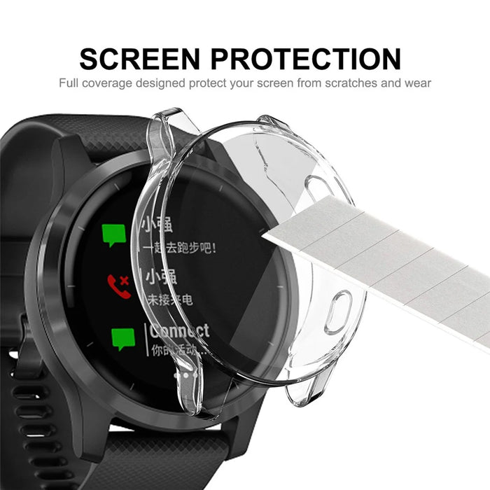 HAT PRINCE Transparent Full Coverage Soft TPU Watch Cover Case for Garmin Venu 2 45mm / Vivoactive 4 45mm - 6