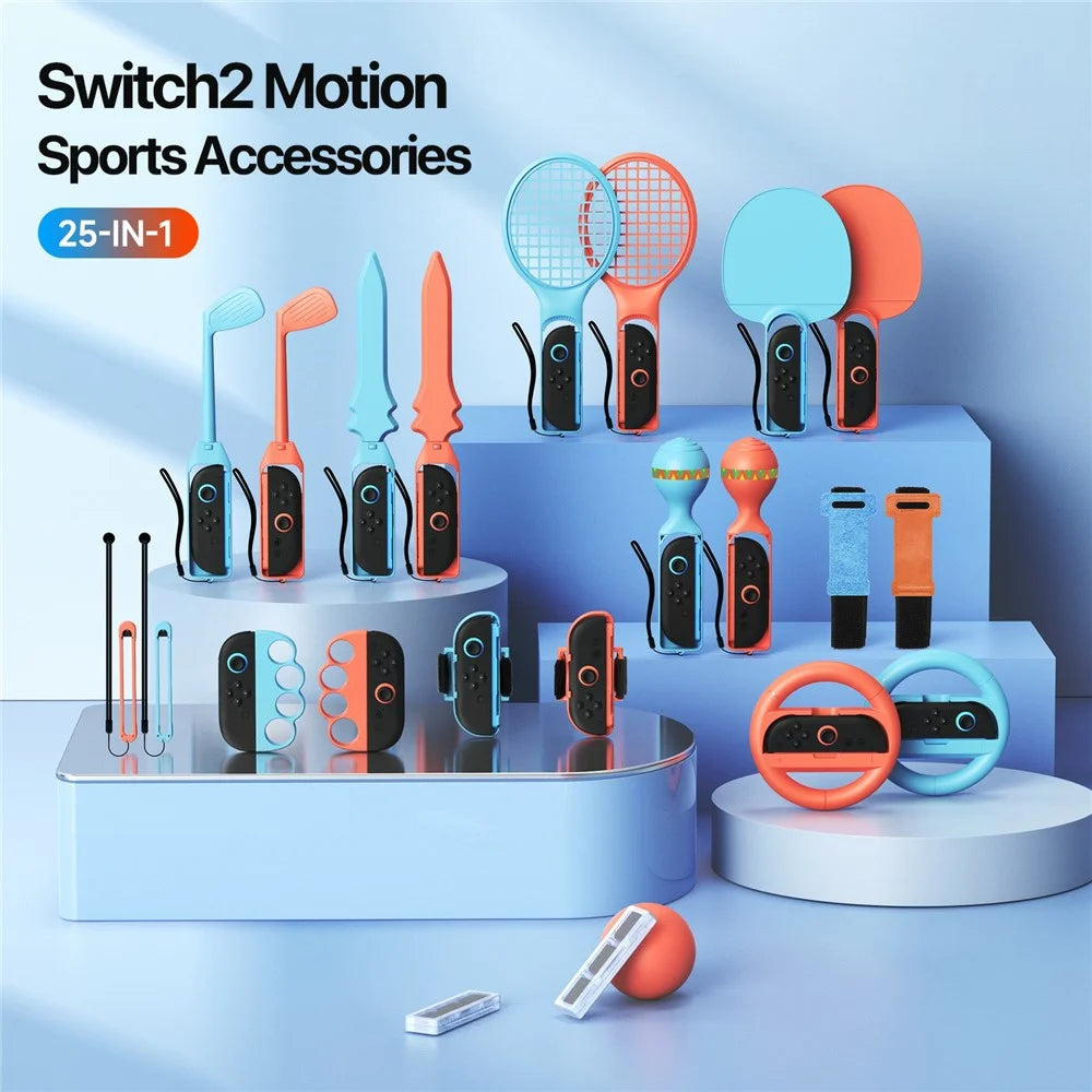 DUX DUCIS For Nintendo Switch 2 Sports Gaming Accessory Kit , 25 in 1 Accessories Bundle - 2