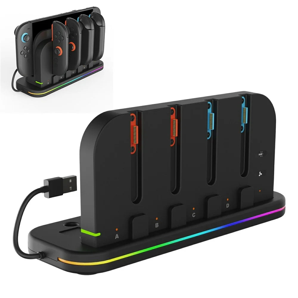 IPEGA PG-SW2062 Console Cooling Stand for Nintendo Switch 2 / Switch / Switch OLED Controller Charging Dock with RGB Lights - 1