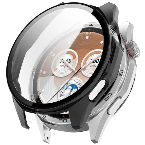 For Huawei Watch GT 6 46mm Hard PC Watch Case with Tempered Glass Screen Film - Black - 1