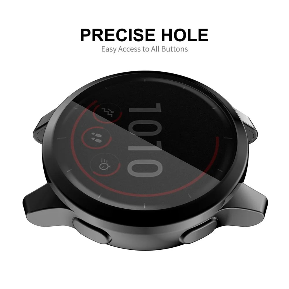 HAT PRINCE Electroplated TPU Full Coverage Anti-fall Smart Watch Case Shell for Garmin Venu 2 / Vivoactive 4 - Black - 4