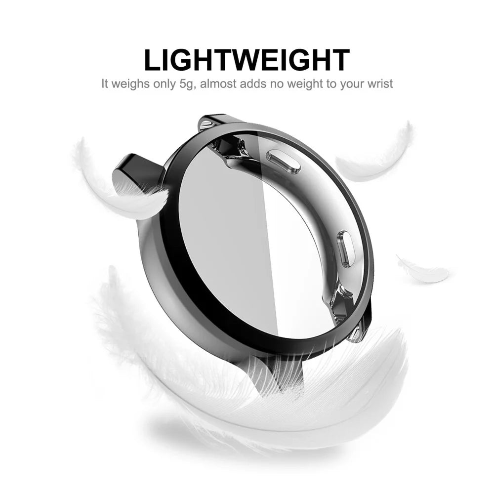 HAT PRINCE Electroplated TPU Full Coverage Anti-fall Smart Watch Case Shell for Garmin Venu 2 / Vivoactive 4 - Black - 5