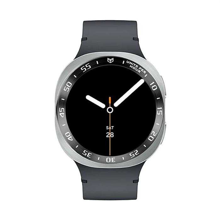 Type A for Samsung Galaxy Watch8 40mm Bezel Ring Metal Bezel Styling Dial Protective Case Cover - Black  /  White Characters - 2