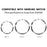 Type A for Samsung Galaxy Watch8 40mm Bezel Ring Metal Bezel Styling Dial Protective Case Cover - Black  /  White Characters - 3