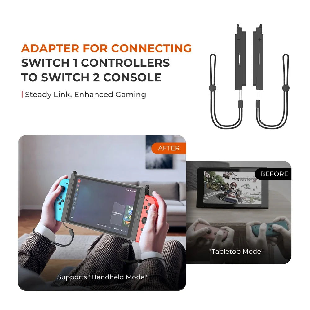 JYS-NS2327 Magnetic Joy-Con Adapter for Nintendo Switch 1 Joy-Con Controllers to Switch 2 Game Console - 6