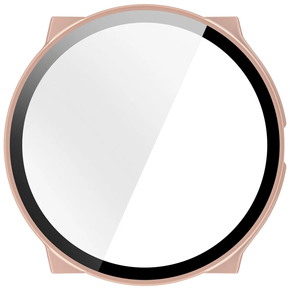 For Suunto Race 2 Hard PC Watch Case with Tempered Glass Screen Film - Pink - 6