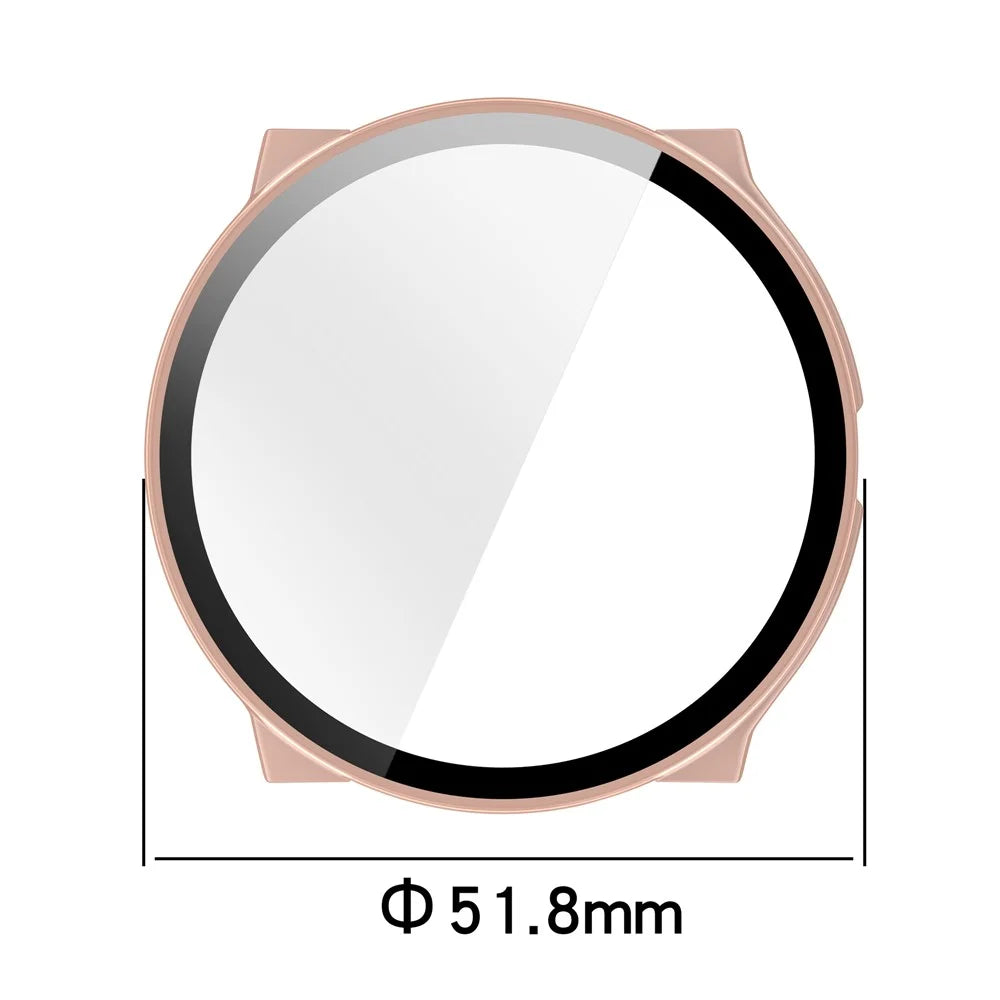 For Suunto Race 2 Hard PC Watch Case with Tempered Glass Screen Film - Pink - 7