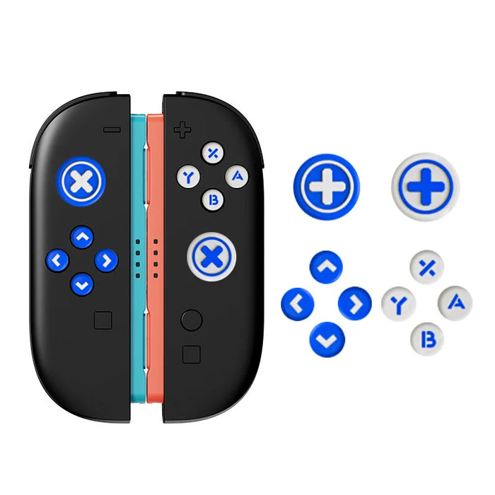 10 in 1 For Nintendo Switch 2 Silicone Thumb Grips Button Caps Joystick Covers Game Controller Protection Kit - Blue - 2