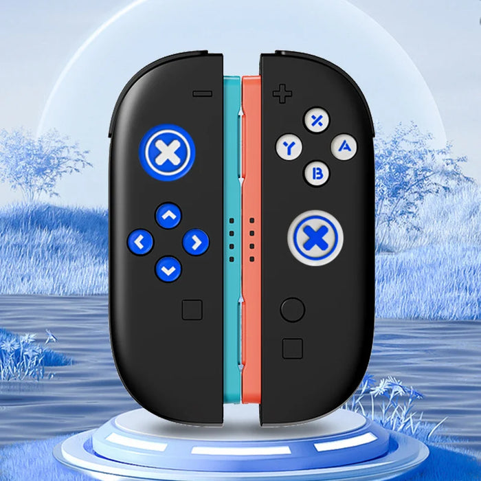 10 in 1 For Nintendo Switch 2 Silicone Thumb Grips Button Caps Joystick Covers Game Controller Protection Kit - Blue - 3