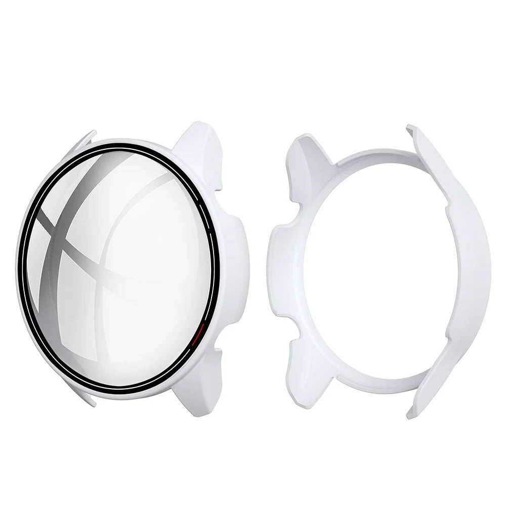 PC Smart Watch Protective Case Cover with Tempered Glass Screen Protector Film for Xiaomi Mi Watch Color - White - 4
