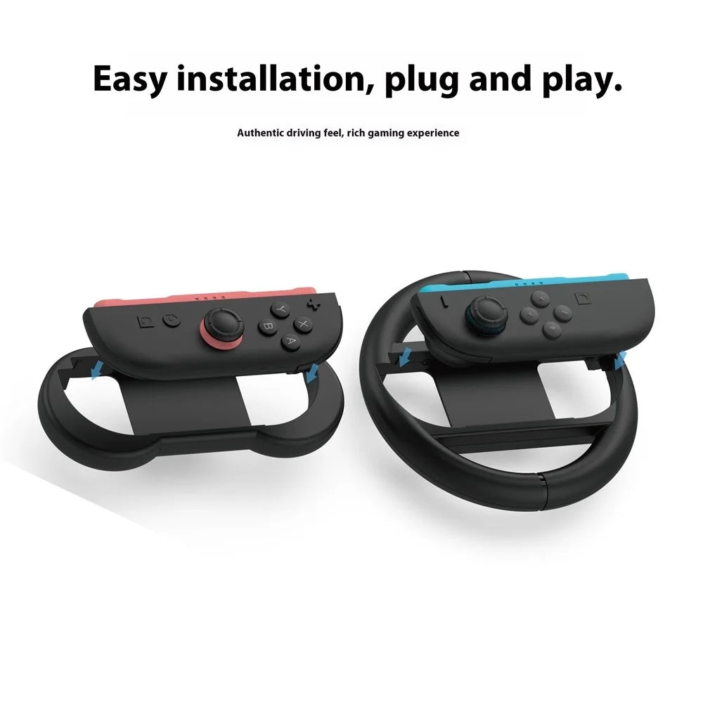 PGTECH GP-393 For Nintendo Switch 2 10 in 1 Controller Accessory Kit Joystick Caps Steering Wheel Grip Handle and Sticker Set - 3