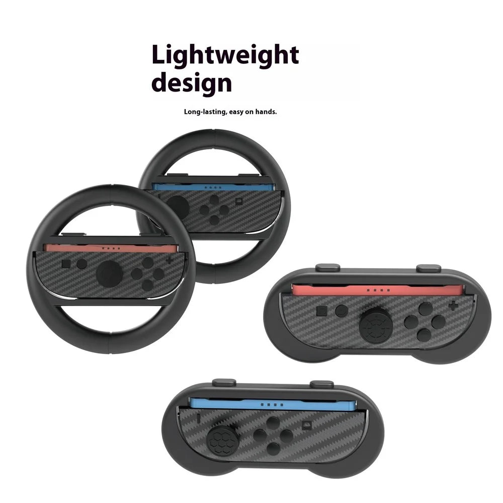 PGTECH GP-393 For Nintendo Switch 2 10 in 1 Controller Accessory Kit Joystick Caps Steering Wheel Grip Handle and Sticker Set - 6