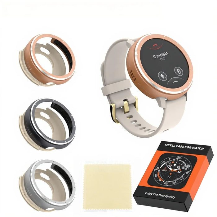 Metal Protective Cover For Garmin Venu 3S 41mm Smartwatch Case Shockproof Hard Shell - Dark Grey - 7