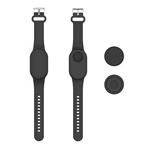 Silicone Wristband Holder For Samsung Galaxy SmartTag2 Protective Cover Case Bracelet Watch Band - Black - 1