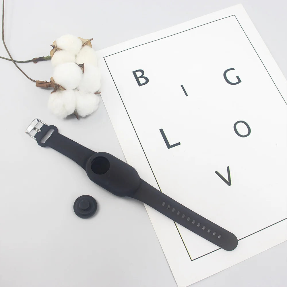 Silicone Wristband Holder For Samsung Galaxy SmartTag2 Protective Cover Case Bracelet Watch Band - Black - 3