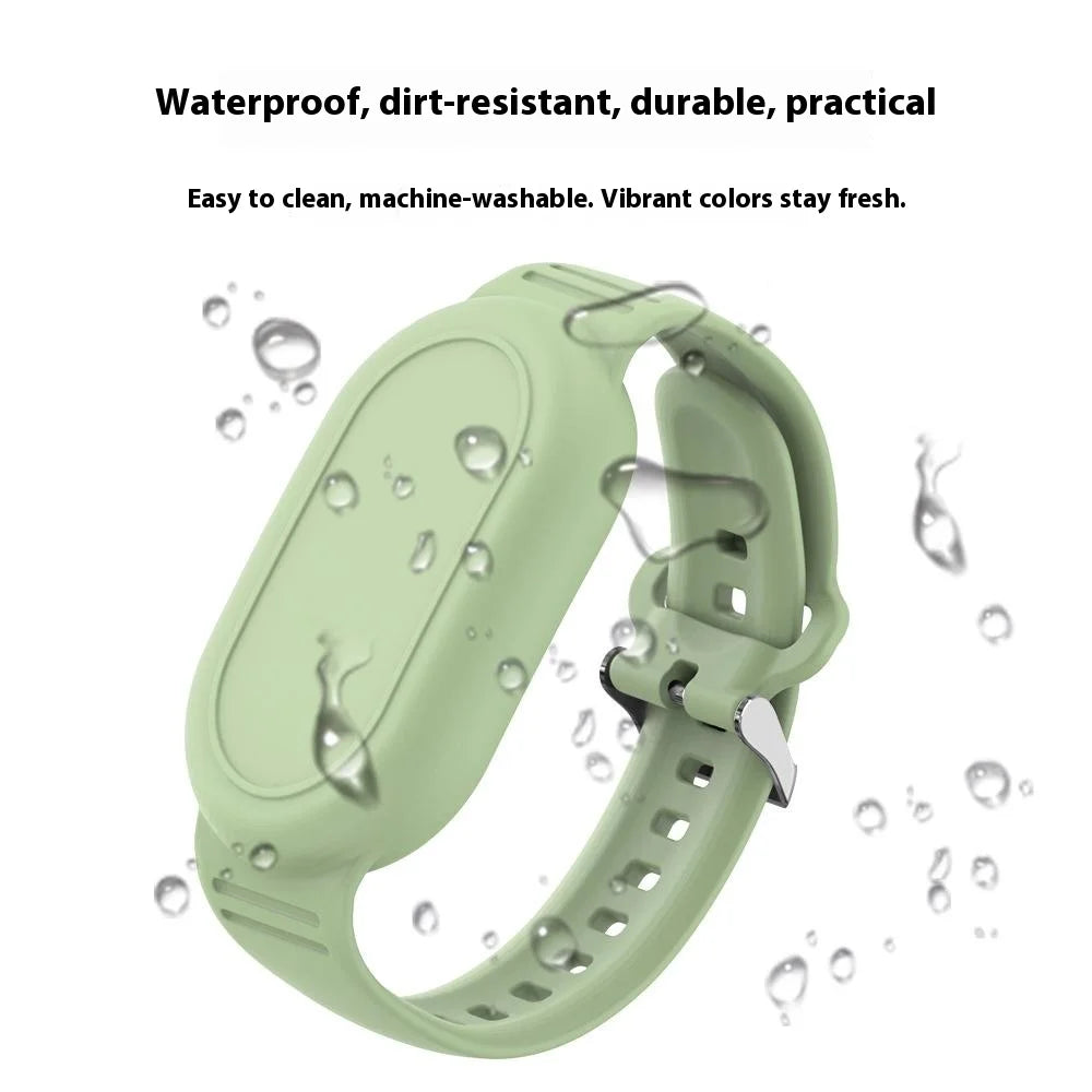 Silicone Wristband Holder For Samsung Galaxy SmartTag2 Protective Cover Case Bracelet Watch Band - Black - 7