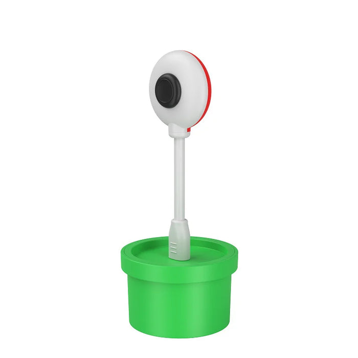 For Nintendo Switch 2 Game Console Plant Shape 1080P HD USB Camera with Charging Base - Green - 1