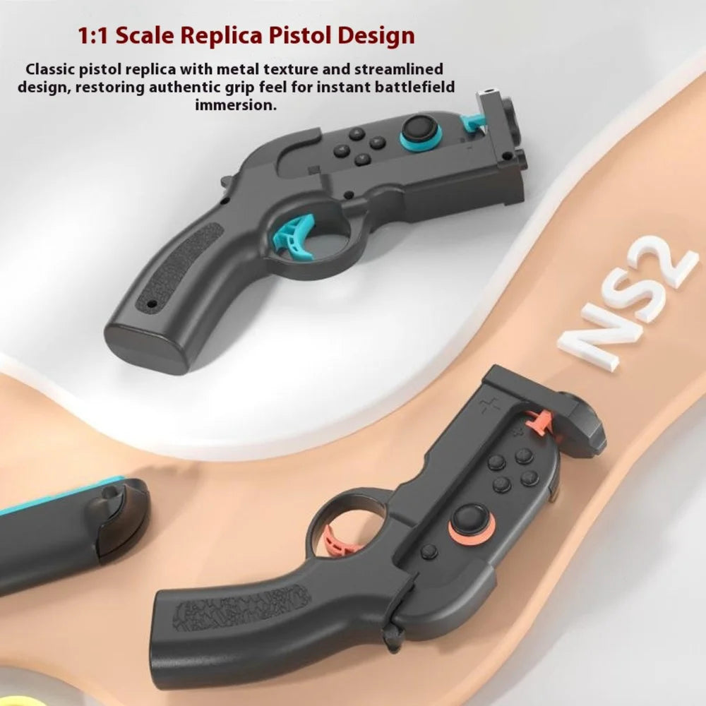 HBS-2841 2Pcs For Nintendo Switch 2 Left and Right Joy-Con Controller Gaming Gun Grip Shooting Handle - 4