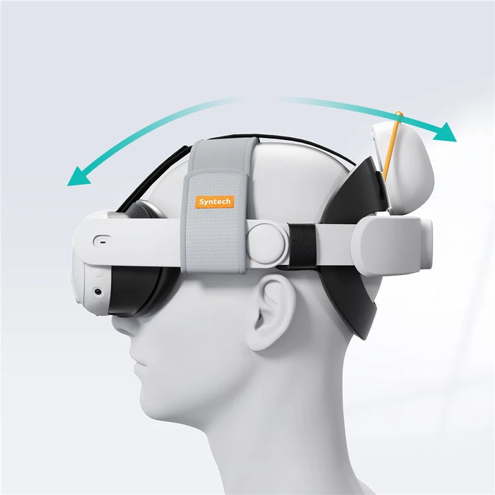 SYNTECH SYNM049P VR Headset Strap for Meta Quest 3 / 3S Adjustable Headband Removable Head Strap - 5