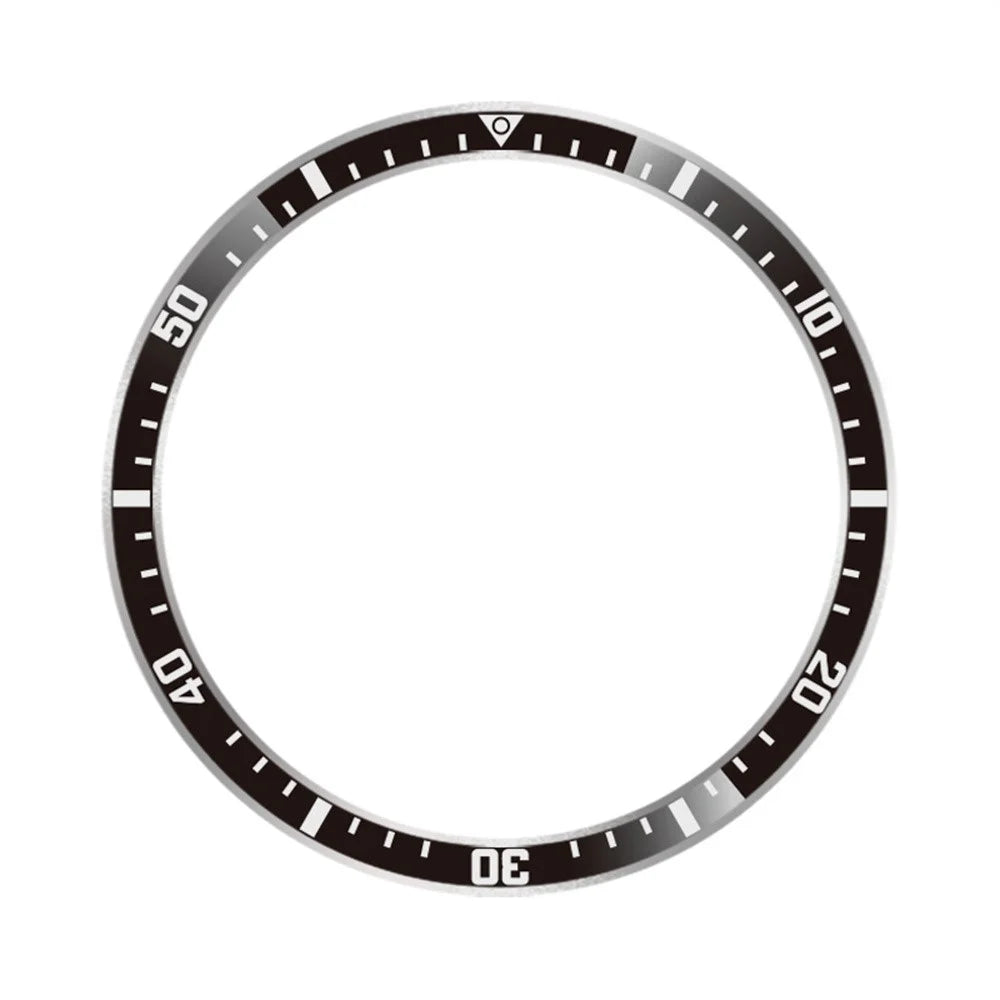 For Xiaomi Watch S4 41mm Bezel Ring Anti Scratch Aluminum Alloy Adhesive Cover - Black  /  White Characters - 1