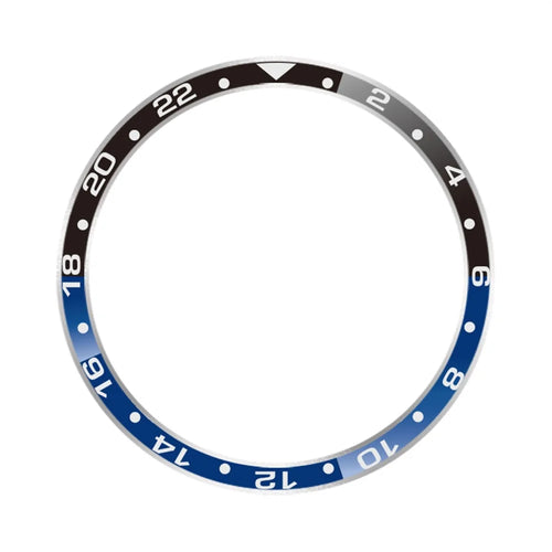 For Xiaomi Watch S4 41mm Bezel Ring Aluminum Alloy Dual Color Protective Cover Ring - Black+Blue  /  White Characters - 1