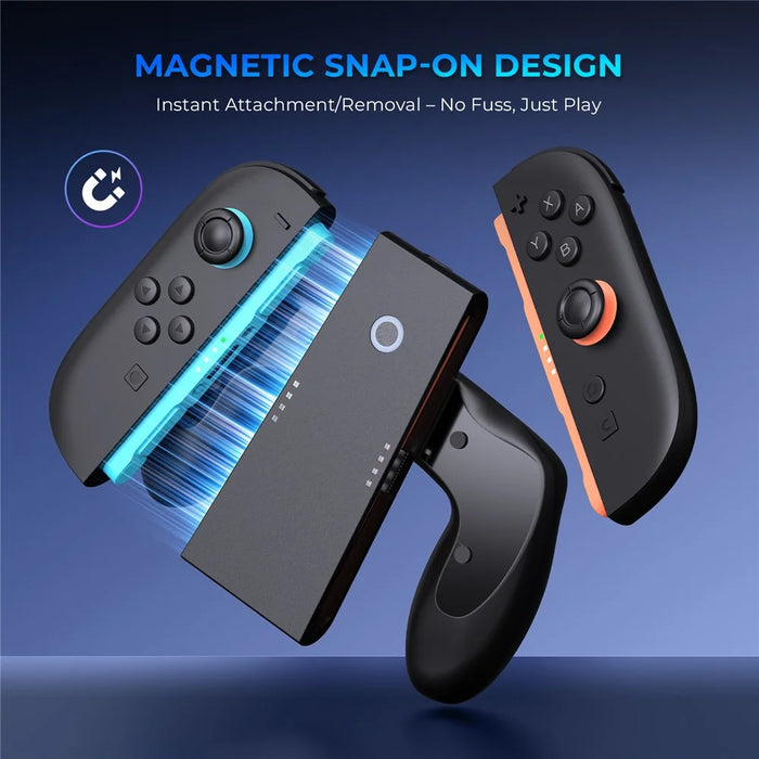 JYS-NS2287B For Nintendo Switch 2 Controller Charging Grip Magnetic Charging Dock with GL / GR Buttons - Black - 3