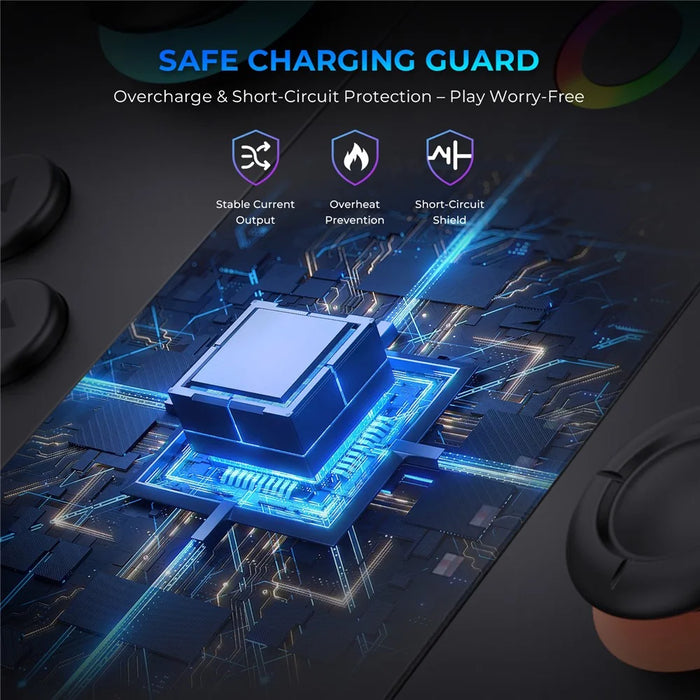 JYS-NS2287B For Nintendo Switch 2 Controller Charging Grip Magnetic Charging Dock with GL / GR Buttons - Black - 5