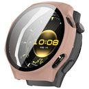 For Huawei Watch GT 6 Pro 46mm Watch Case PC Frame Cover with Tempered Glass Screen Film - Pink - 1