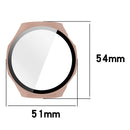 For Huawei Watch GT 6 Pro 46mm Watch Case PC Frame Cover with Tempered Glass Screen Film - Pink - 2