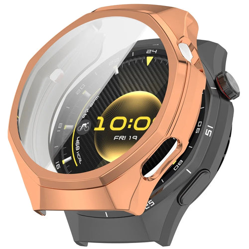 For Huawei Watch GT 6 Pro 46mm Watch Case Full Coverage Flexible TPU Electroplating Cover - Rose Gold - 1