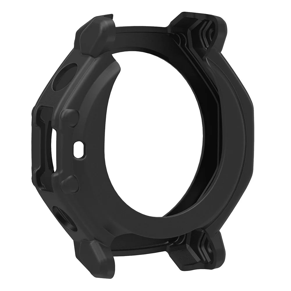 For Huami Amazfit T-Rex 3 Pro 48mm Watch Case Shock Absorbing Scratch Resistant Silicone Protective Cover - Black - 2