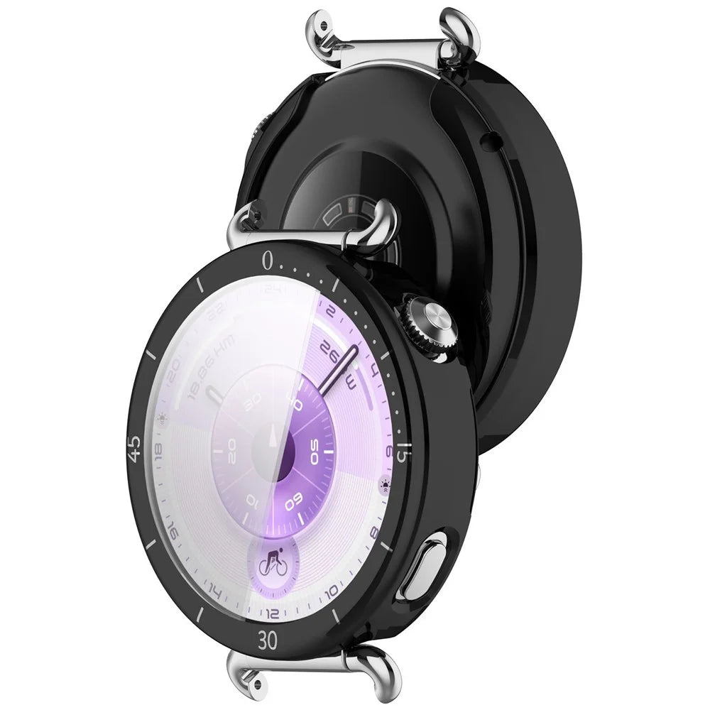 For Huawei Watch GT 6 41mm Full Coverage TPU Case Electroplated Protective Watch Shell with Scale - Black - 3