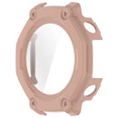 For Huami Amazfit T-Rex 3 Pro 48mm Watch Case PC Frame Cover with Tempered Glass Screen Film - Pink - 2