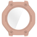 For Huami Amazfit T-Rex 3 Pro 48mm Watch Case PC Frame Cover with Tempered Glass Screen Film - Pink - 4
