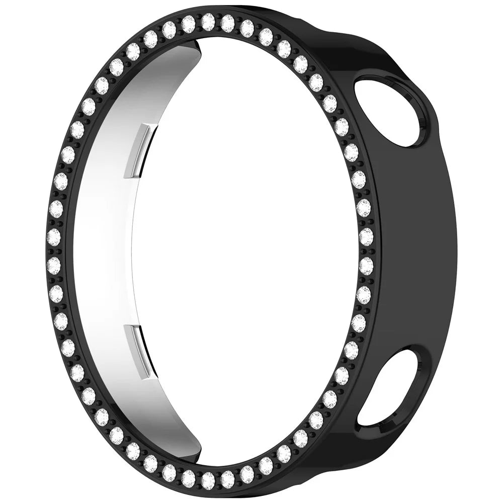 For Huawei Watch GT 6 41mm Watch Case Rhinestone Decor Hollow Electroplating PC Watch Cover - Black - 2