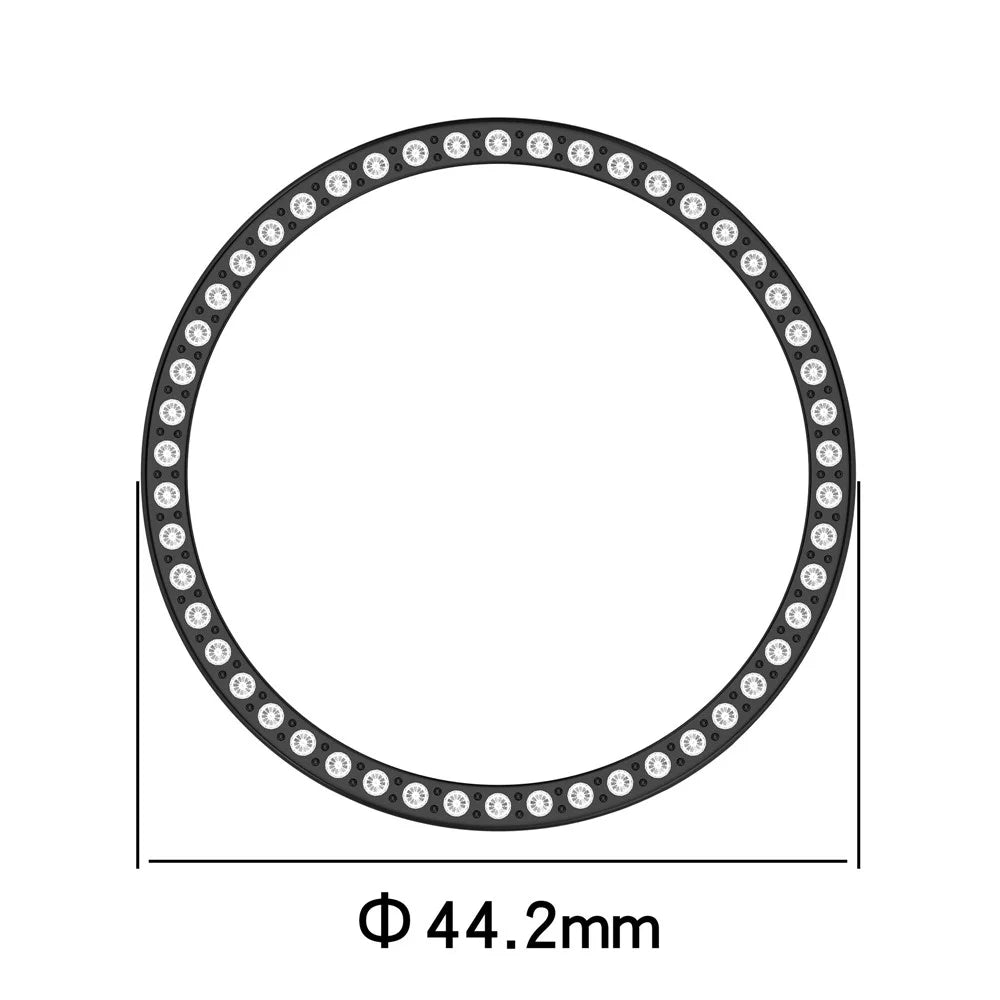 For Huawei Watch GT 6 41mm Watch Case Rhinestone Decor Hollow Electroplating PC Watch Cover - Black - 7